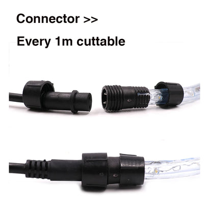 Waterproof Outdoor LED Rope Light 220V 110V Rainbow Tube For Christmas Decor