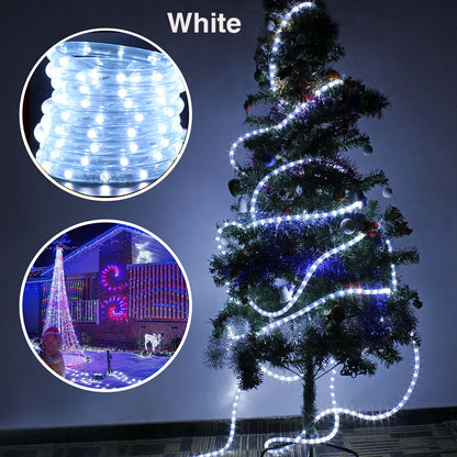 Waterproof Outdoor LED Rope Light 220V 110V Rainbow Tube For Christmas Decor