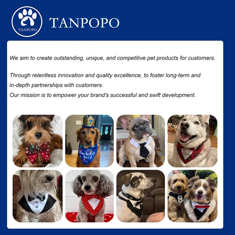 Tanpopo Custom Design Plaid Bandanas Bow Tie Collar Xmas Christmas For Dogs