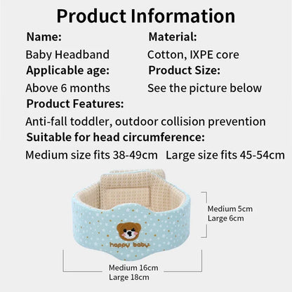 Baby Head Protector Helmet Cushion For Infants And Toddlers No Bumps Headband