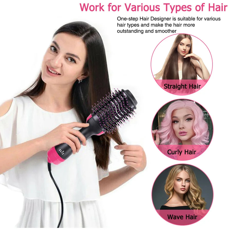 Multi Function Hair Dryer Brush 4 In 1 Styling Tools Styler Volumizer Hot Air Straightener Brush For All Hair