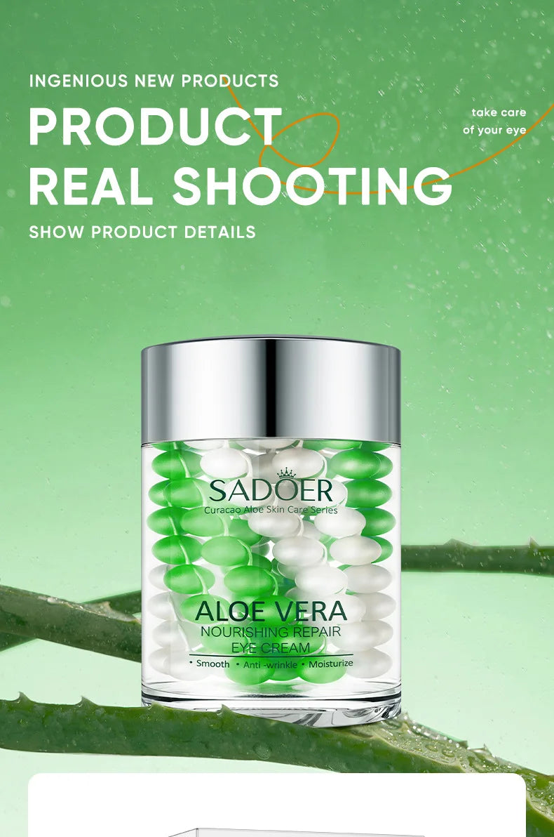 SADOER Aloe Vera Eye Cream For Dark Circles And Puffiness Moisturizing