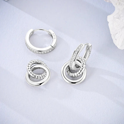 925 Sterling Silver Pink Bow Heart Crystal Jewelry Set Ring Necklace Earrings Romantic Wedding Gift