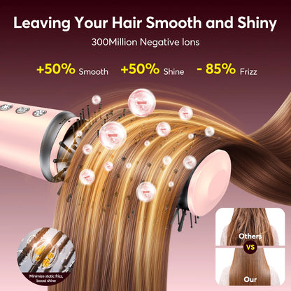 High Speed 5 In 1 Hair Dryer Hot Air Comb Set With Hair Brush Curling Iron