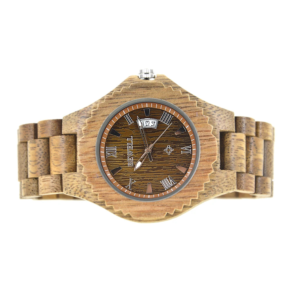 Wooden Watch for Men with Japanese Quartz Movement Design