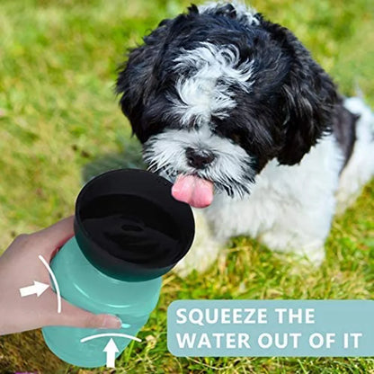 Portable Dog Water Bottle With Foldable Travel Bowl BPA Free For Pets