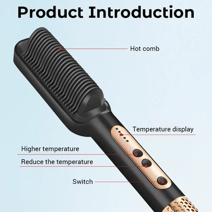 Negative Ion Mini Hair Straightener Hot Comb Anti Scalding No Harm To Hair