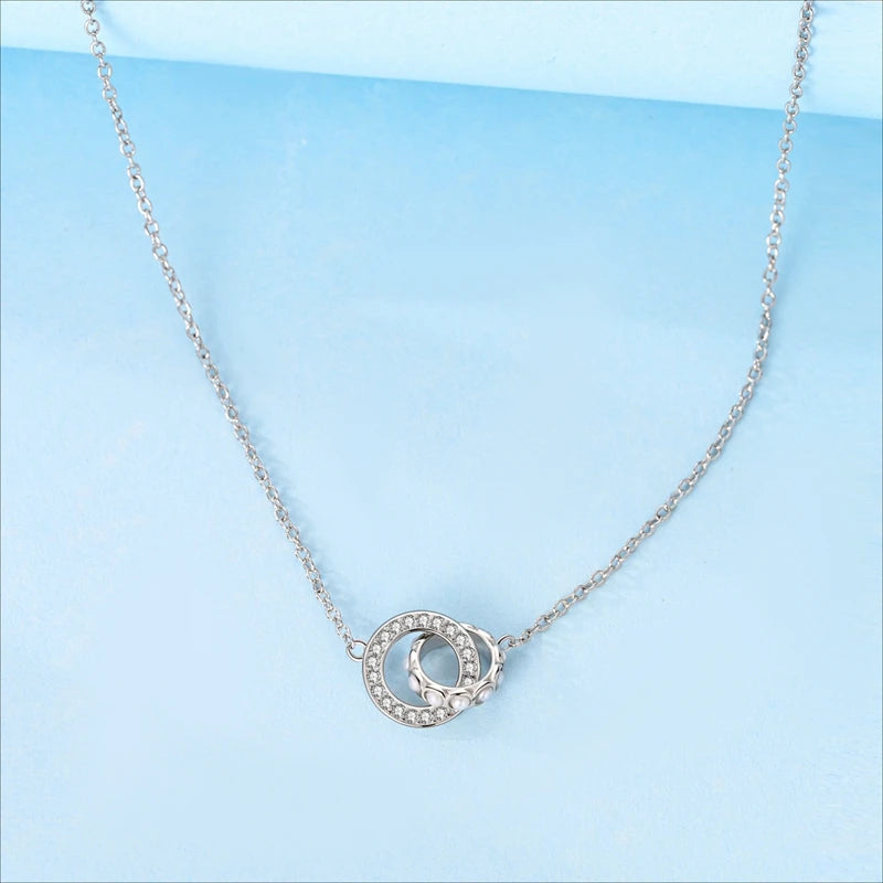 925 Sterling Silver Pink Bow Heart Crystal Jewelry Set Ring Necklace Earrings Romantic Wedding Gift