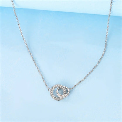 925 Sterling Silver Pink Bow Heart Crystal Jewelry Set Ring Necklace Earrings Romantic Wedding Gift