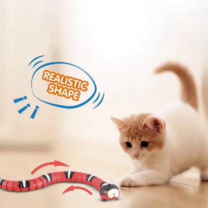Automatic Cat Tease Toy USB Charging Snake Cat Toy For Pets