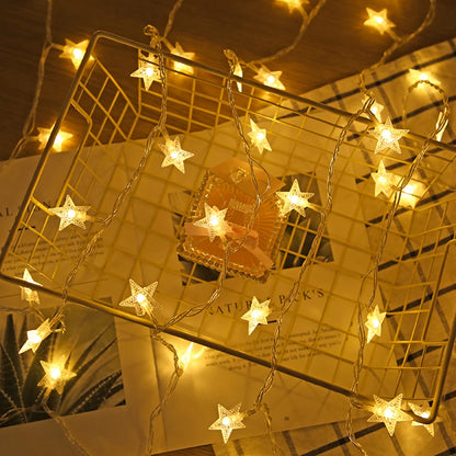 LED String Lights Outdoor Star Chain Lights Fairy Lights Christmas Decor