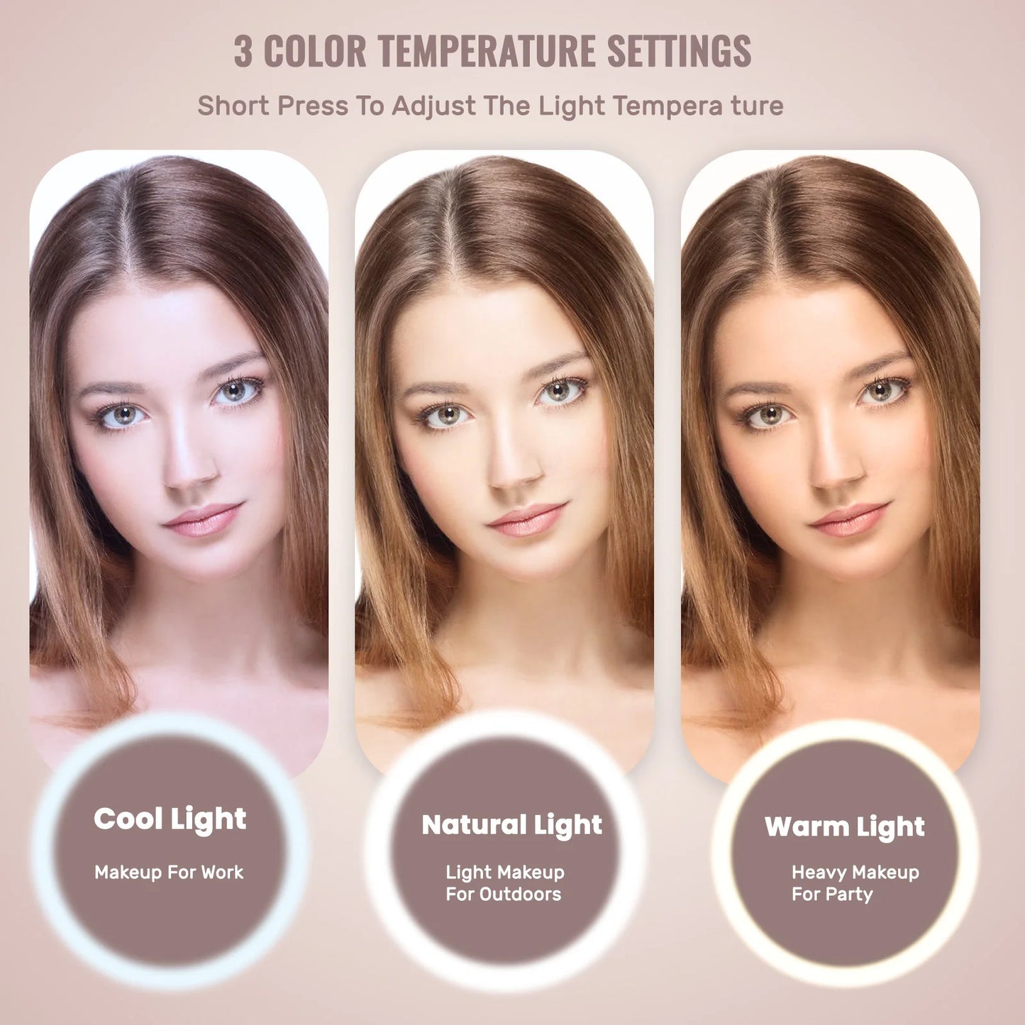 Travel Makeup Bag With LED Lighted Mirror Dividers Case