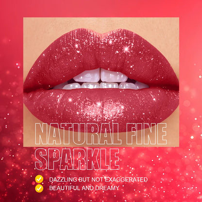 Pearlescent Pink Glitter Velvet Lipstick Waterproof Long Lasting Matte Lip Color