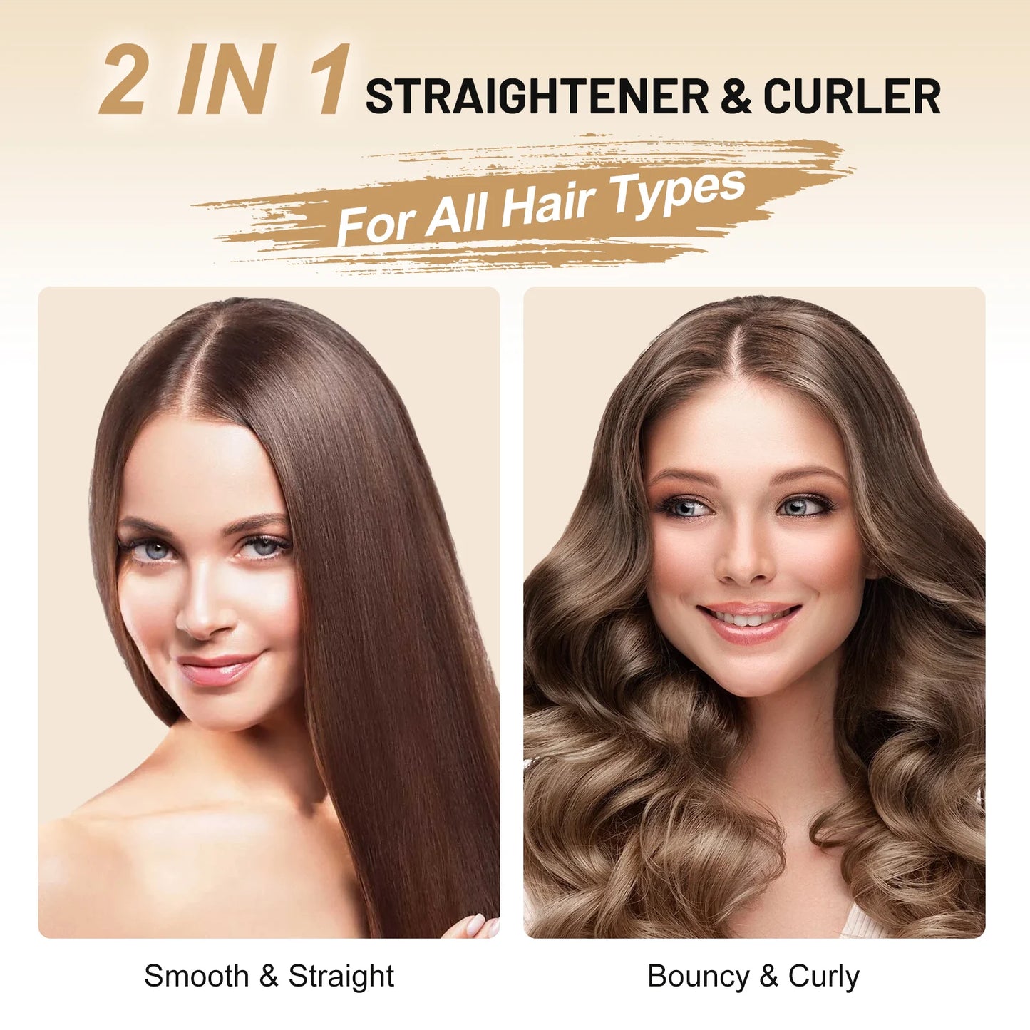 Hair Straightening Comb 240 to 420 F Negative Ion Ceramic Heating 360 Rotating