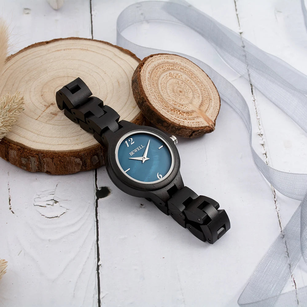 Natural Wood Watch For Women Wolkenstein 33mm Quartz