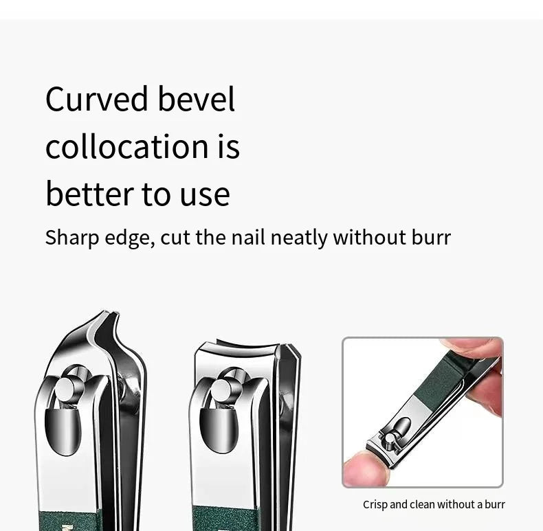 Stainless Steel Nail Clippers Set 6 Piece Portable Manicure Tools For Men Women High End Household