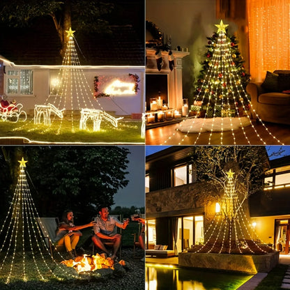 200 280 LED Star Waterfall Lights USB Powered With Remote Control 8 Modes