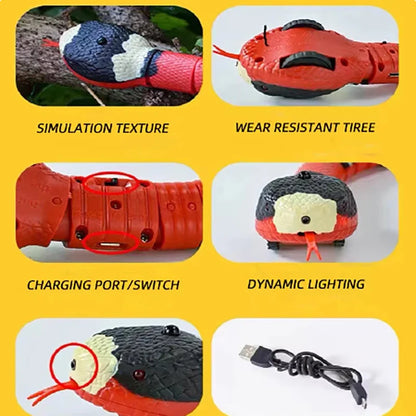 Automatic Cat Tease Toy USB Charging Snake Cat Toy For Pets