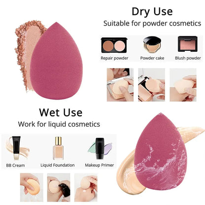 4 Or 8 Pieces Makeup Sponges Blender Beauty Egg Cosmetic Puff Foundation Sponges