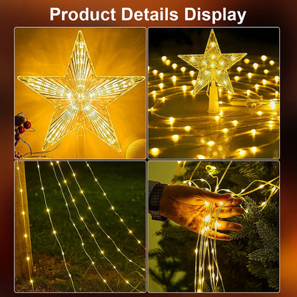 200 280 LED Star Waterfall Lights USB Powered With Remote Control 8 Modes