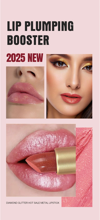 Pearlescent Pink Glitter Velvet Lipstick Waterproof Long Lasting Matte Lip Color