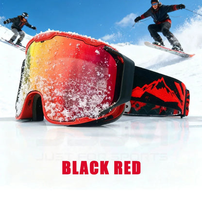 JSJM Double Layer Anti Fog Ski Goggles UV400 Protection for Snowboard Snowmobile