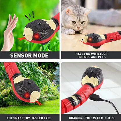 Automatic Cat Tease Toy USB Charging Snake Cat Toy For Pets