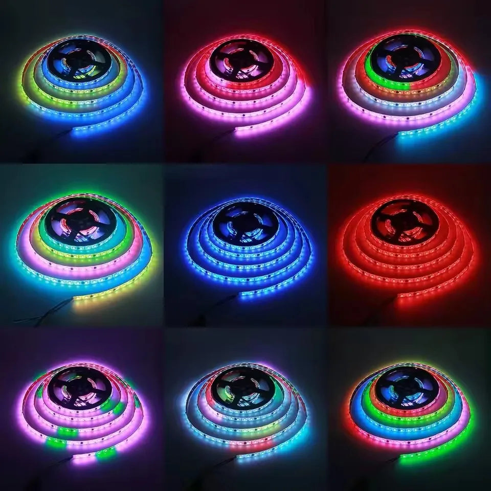 Ws2812B Addressable RGB IC LED Strip 5V USB Bluetooth App Control 1 To 30M