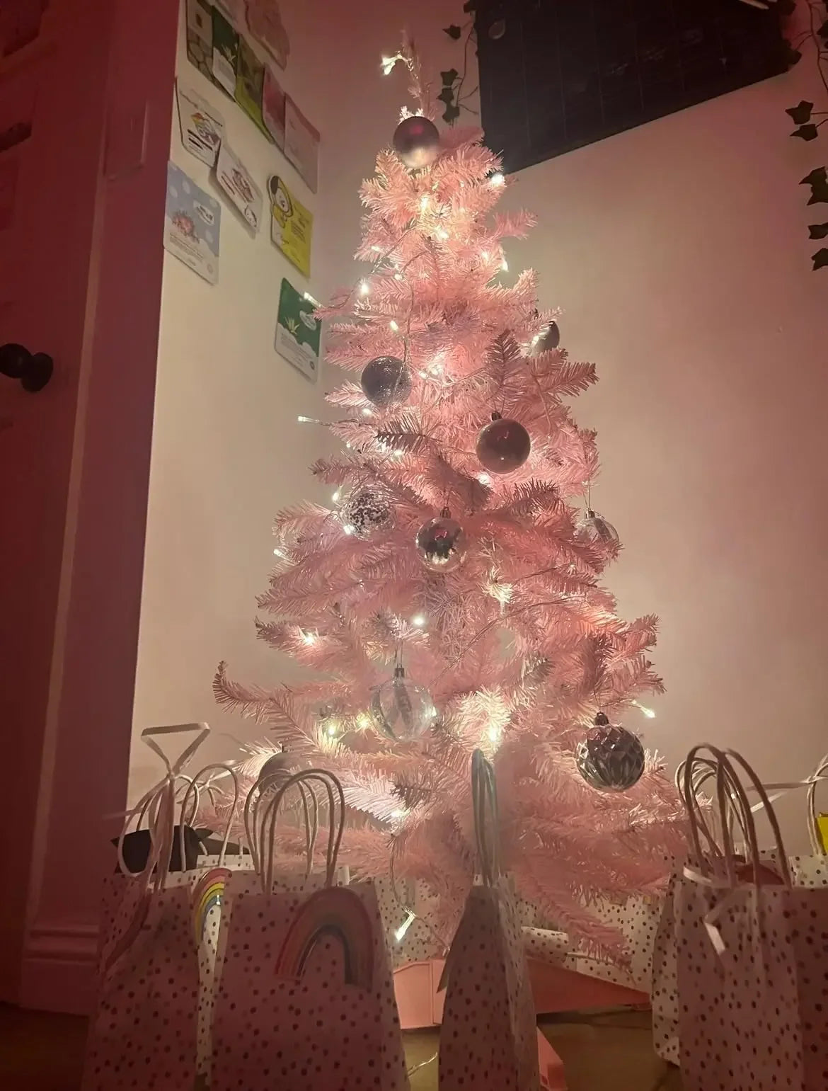 Christmas Decorations 2024 String Light Xmas Tree Hanging Ornament Diy Wreath