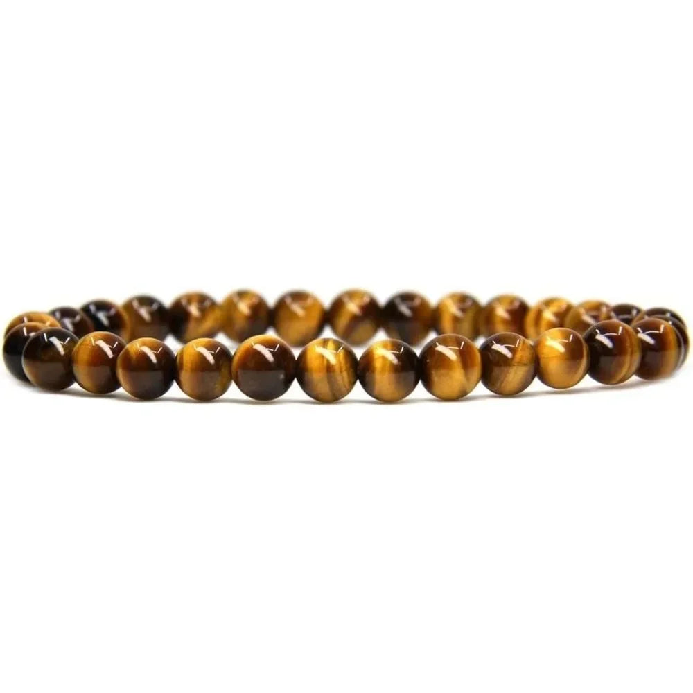 Tiger Eye Elastic Bracelet Handmade Natural Gemstone Jewelry Gift For Women
