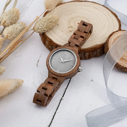 Natural Wood Watch For Women Wolkenstein 33mm Quartz