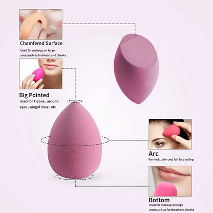 4 Or 8 Pieces Makeup Sponges Blender Beauty Egg Cosmetic Puff Foundation Sponges