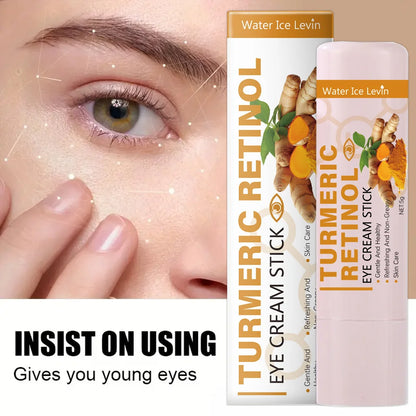 Turmeric Eye Cream Stick Anti Puffiness Dark Circles Brightening Moisturizing