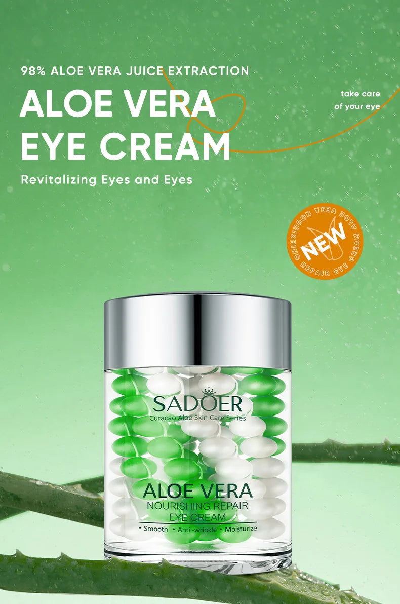 SADOER Aloe Vera Eye Cream For Dark Circles And Puffiness Moisturizing