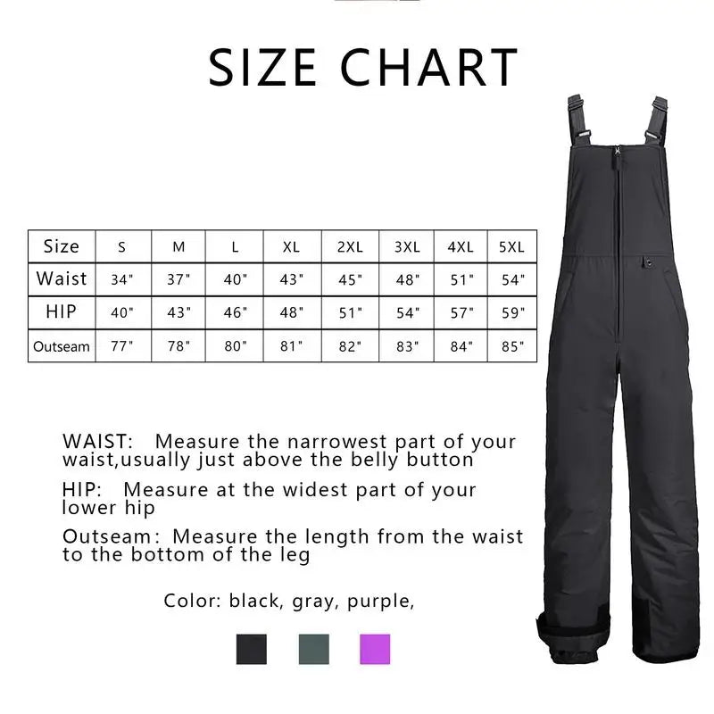 Insulated Ski Bib Pants