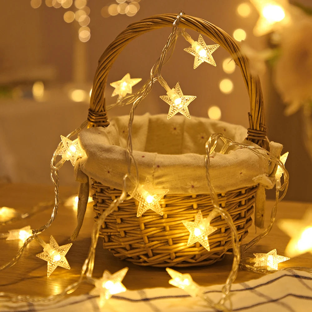 LED String Lights Outdoor Star Chain Lights Fairy Lights Christmas Decor