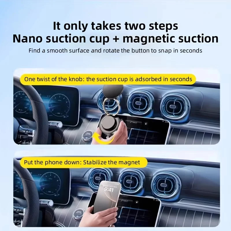 Newest 360 Degree Rotating Magnetic Car Phone Holder With Vacuum Suction Cup