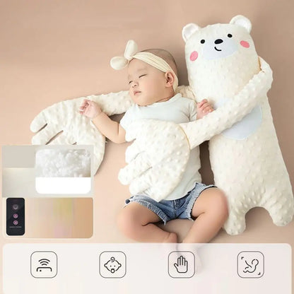Remote Control Electric Bear Shaped Plush Baby Sleep Toy Sleep Aid Pillow