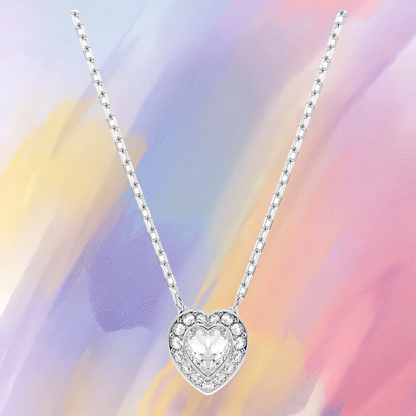 Elegant Heart Shaped Jewelry Set Necklace Earrings Bracelet With Zircon Stones And Pearls For Special Occasions