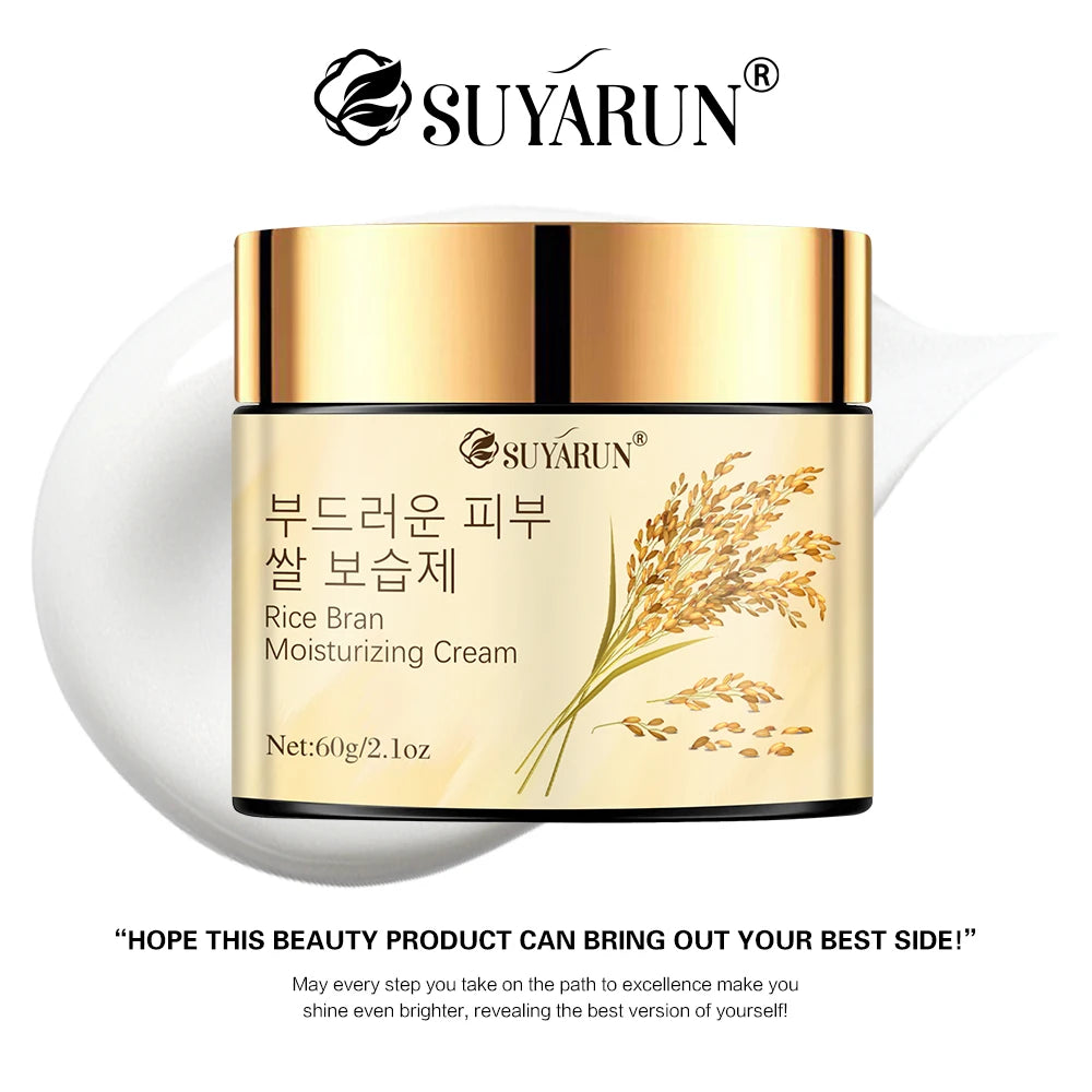 SUYARUN Korean Rice Extract Hydrating Face Cream 24H Moisture For All Skin Types