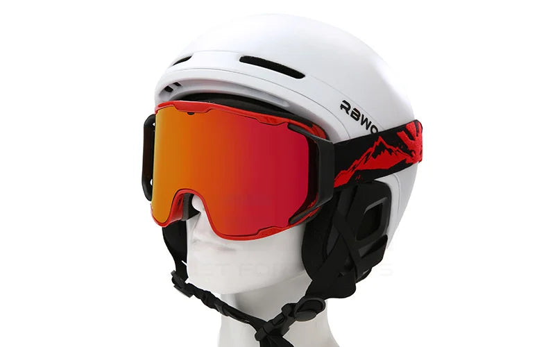 JSJM Double Layer Anti Fog Ski Goggles UV400 Protection for Snowboard Snowmobile