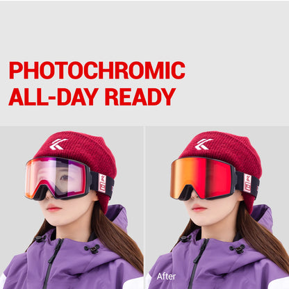 Outdoor Photochromic Ski Goggles