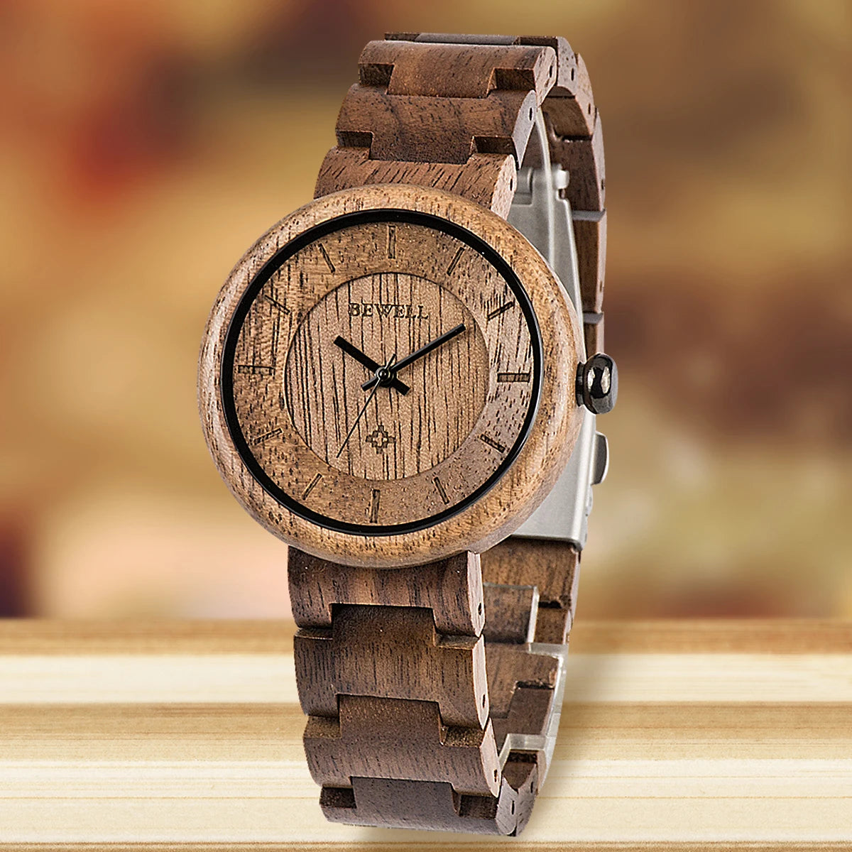 Uwood Series Wooden Watch 38mm Unisex Natural Handmade Band