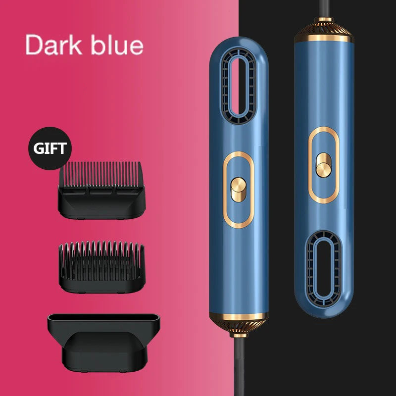 Mini 3-In-1 Electric Hair Dryer Curling Comb Volumizer Hair Brush Nozzle