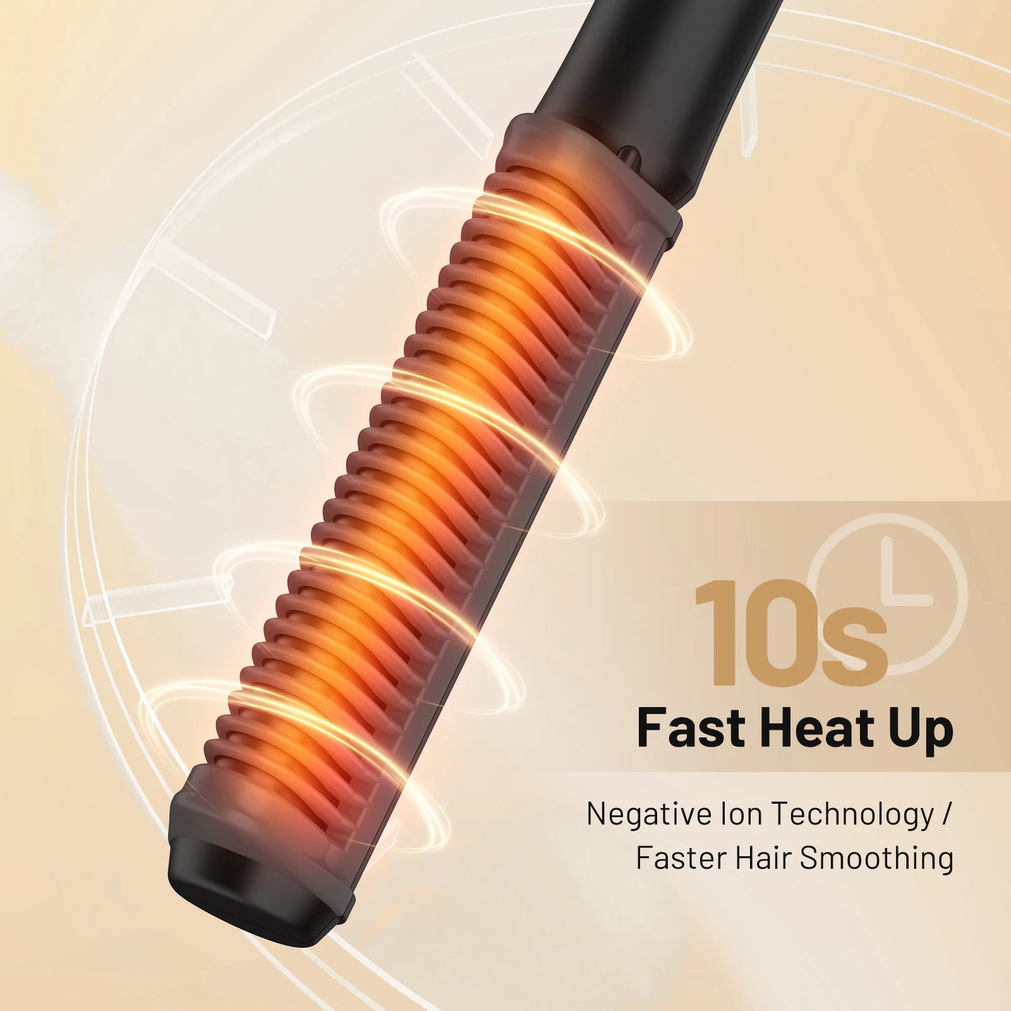 Hair Straightening Comb 240 to 420 F Negative Ion Ceramic Heating 360 Rotating