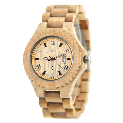 Wooden Watch for Men with Japanese Quartz Movement Design