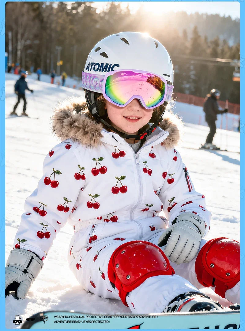 Kapvoe Child Snow Goggles UV400 Anti Fog Lenses Ski Snowboard Glasses