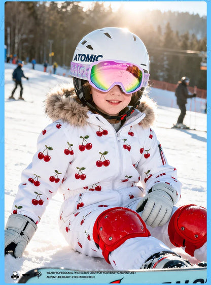 Kapvoe Child Snow Goggles UV400 Anti Fog Lenses Ski Snowboard Glasses