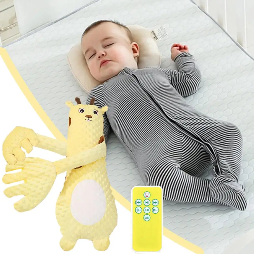 Upgraded Electric Baby Sleep Patting Doll Music Soothing Palm Remote Control