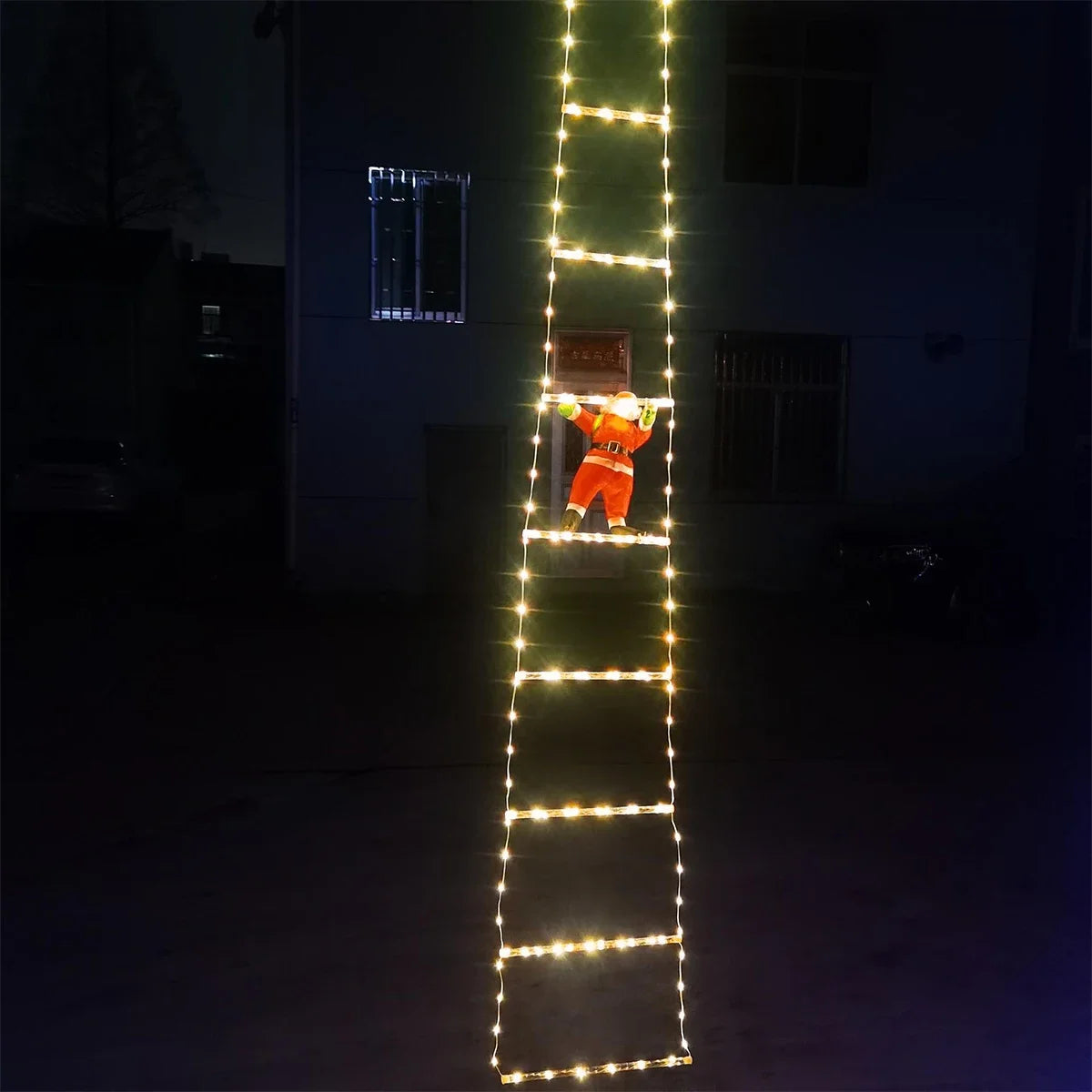 3M Santa Claus Climbing Ladder Outdoor Christmas Decoration For Home And Garden Xmas Tree Ornament New Year Gift